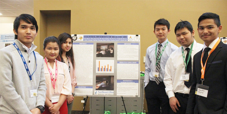North High School students present Cultural Diversity of Healthcare poster