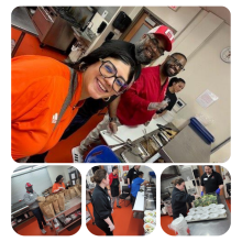GRC staff volunteering to serve dinner at the YWCA Family Center on February 26th and March 2nd