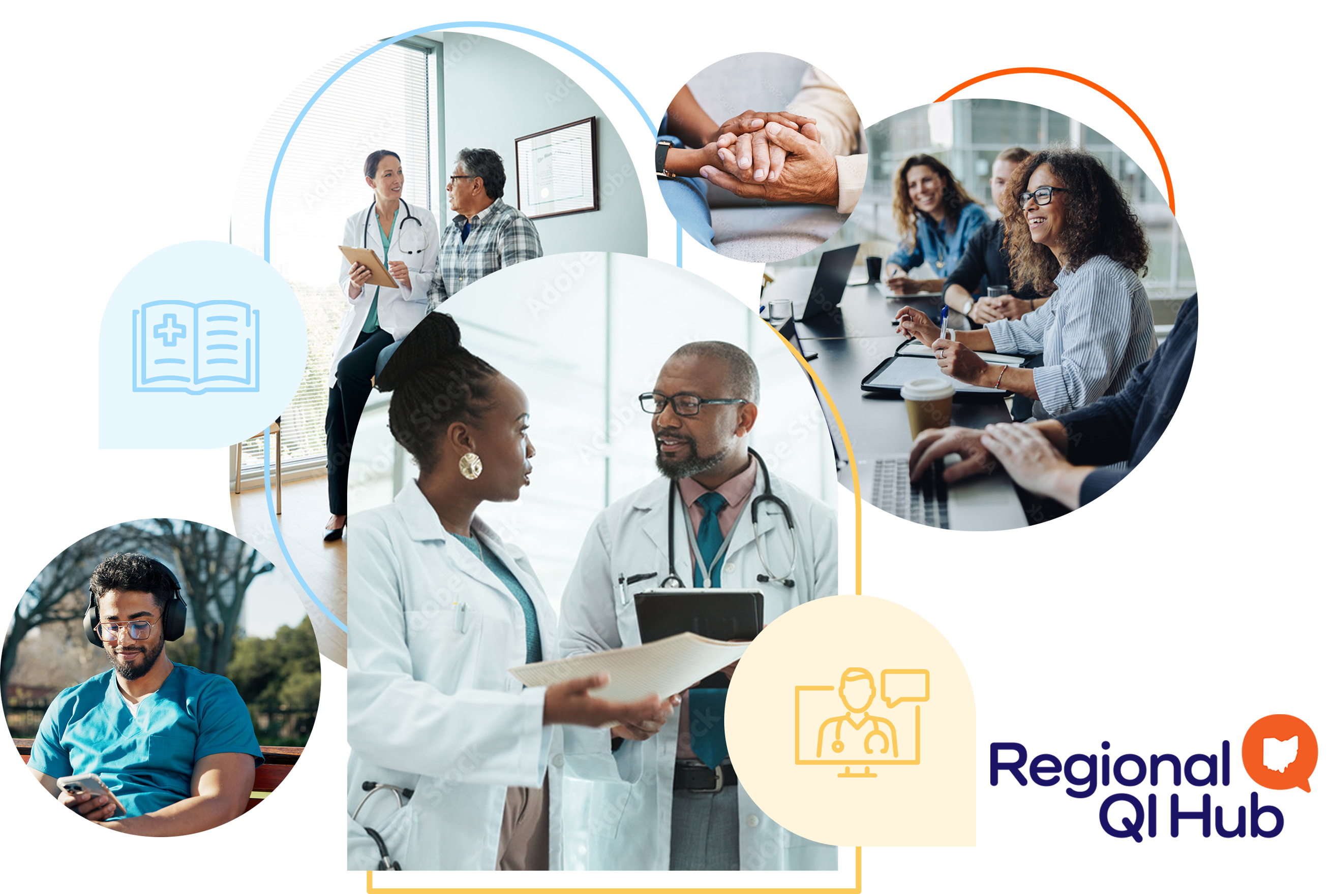 Various health care providers collaborating on quality improvement
