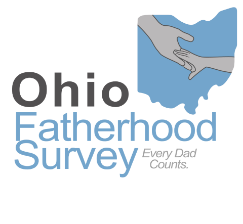 OFS (Ohio Fatherhood Survey) logo - State outline with a large hand holding a small hand inside.
